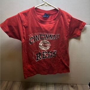 1980s Vintage Cincinnati Reds Shirt Youth Size Medium 10-12 Kids Single Stitch